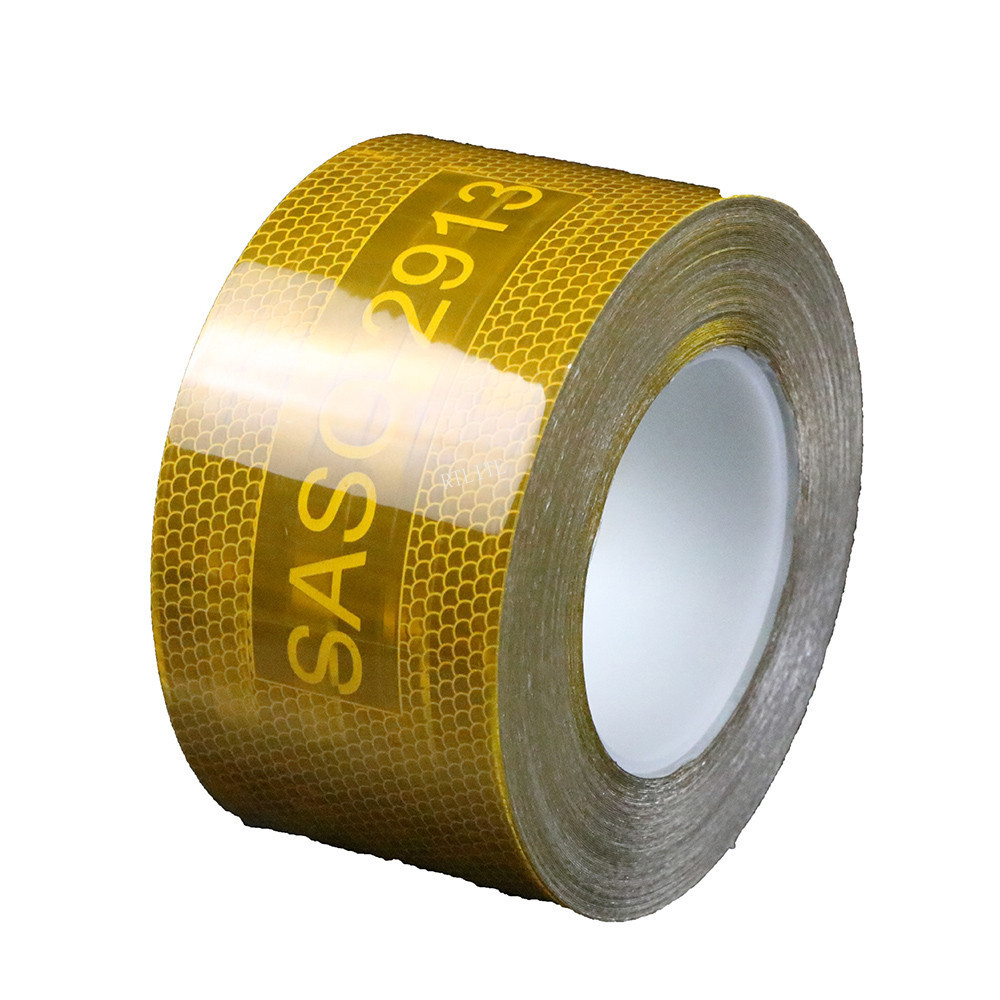 5cm/7.5cm/10cm*50m New Regulation SAUDI ARABRIA Market Yellow Red White Reflective Sticker SASO 2913 Conspicuity Tape