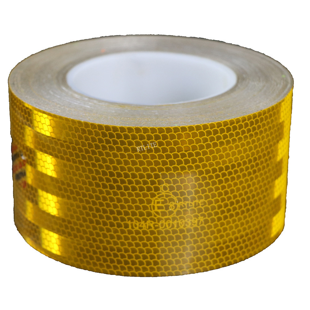 5cm/7.5cm/10cm*50m New Regulation SAUDI ARABRIA Market Yellow Red White Reflective Sticker SASO 2913 Conspicuity Tape