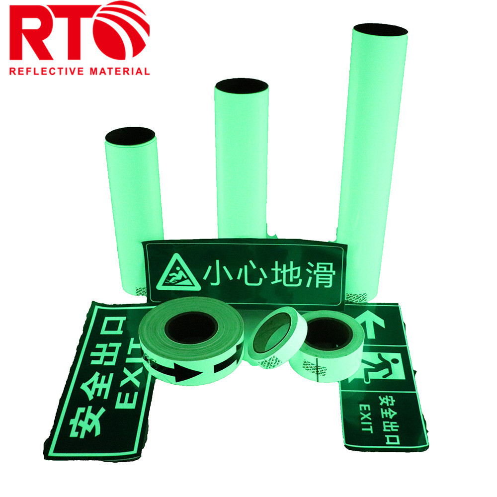 Wholesale digital printing PVC glow in the dark printing paper for exit signs