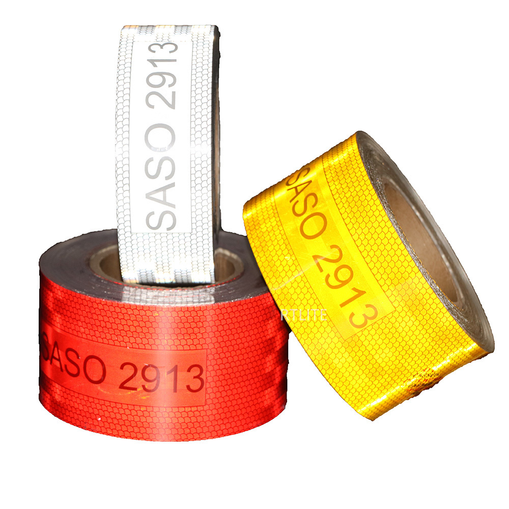 Road Safety Yellow SASO2913 Adhes Reflex Reflector Reflect Tape Reflector Sticker Reflective Tape