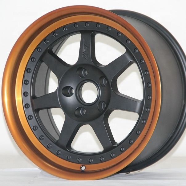 Japan 17 Inch 4 5 8 Lugs Alloy Wheel Rims Modification Passenger Car Wheels Other Wheel Rims Black Orange Jerry Huang