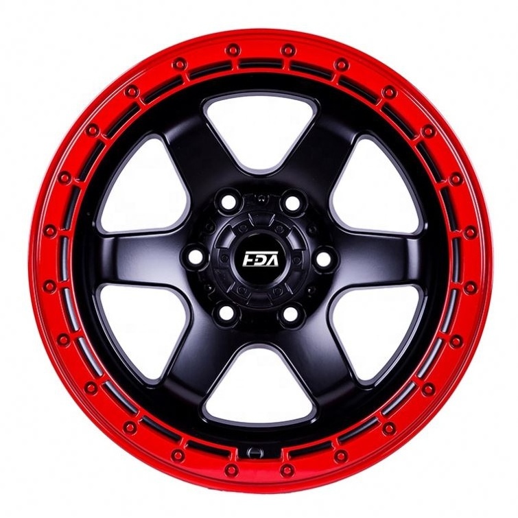 Flrocky Wheels 4x4 Sport Rims Off Road Car Alloy Top Quality 17x9 Inch 5 Hole 6 Hole for Sale Matte Black Aluminium 9.0 Inch