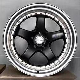 Flrocky 15 X8 5X114.3 ET 15 Silver Machine Lip Deep Dish  Silver Lip Alloy Wheels Jerry