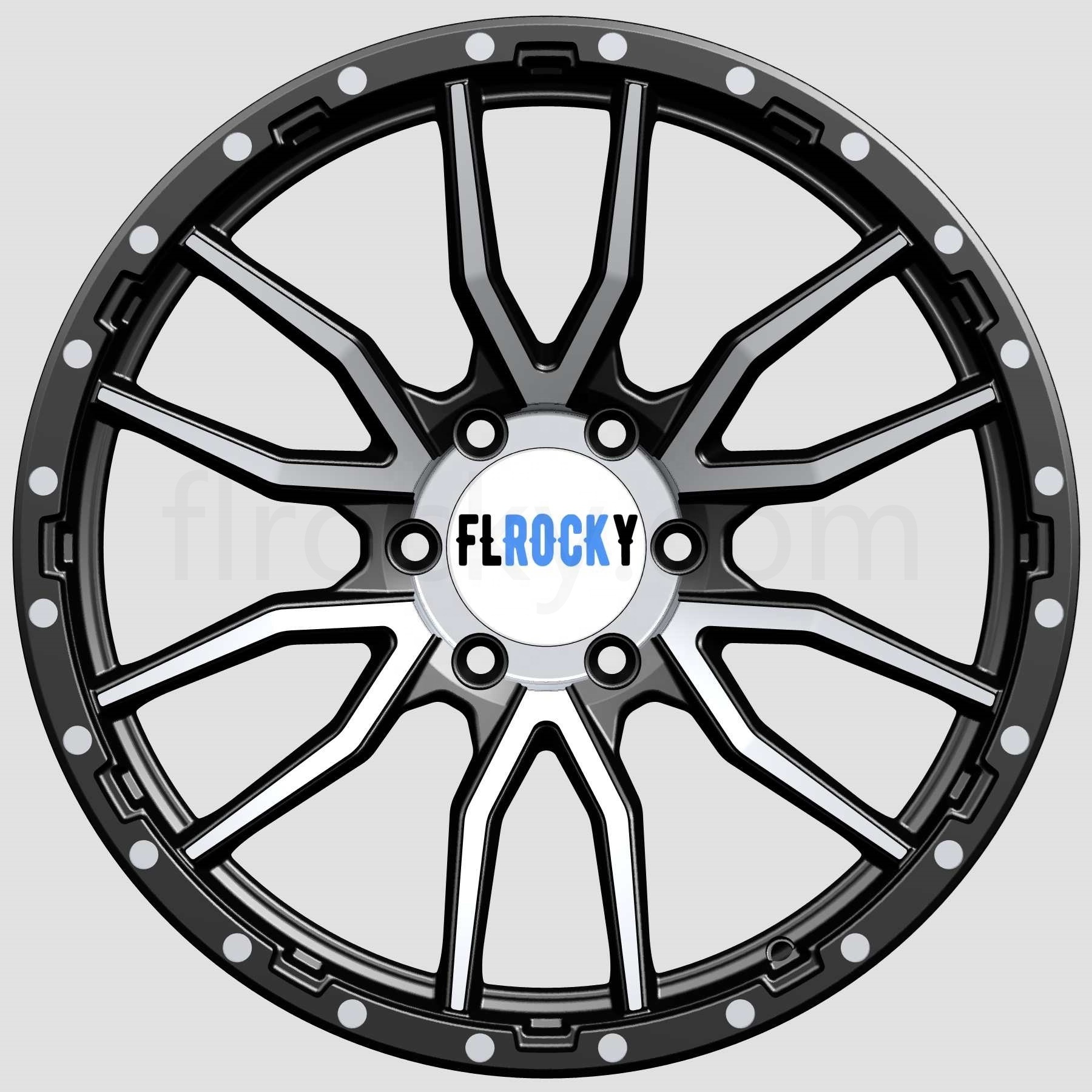 Flrocky 20 Inch Aftermarket Wheels Fit For Japanese Car Parts Rims 5 6 Holes With Gold Red Machine