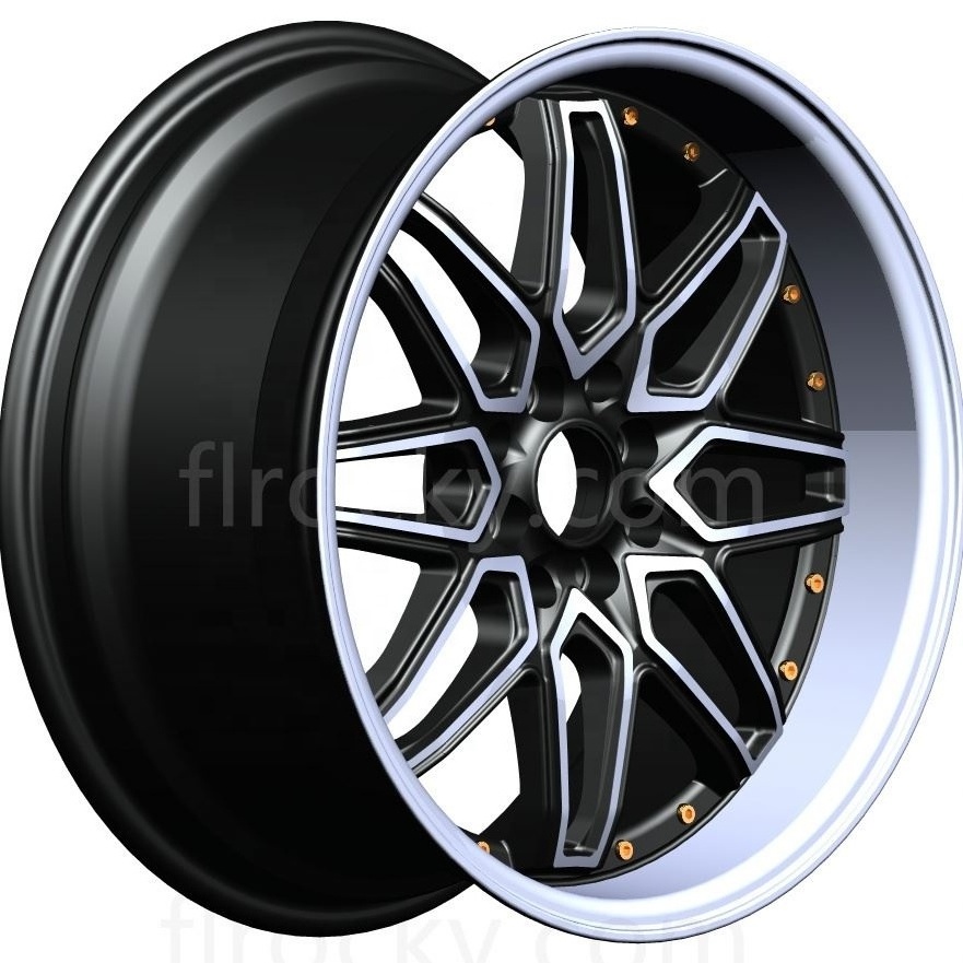 Flrocky 17 Inch Car Wheel CB 57.1-73.1Mm Offset PCD 8X100/114.3 17X8.5J Mag With Silver Skin Fit For Passenger Car