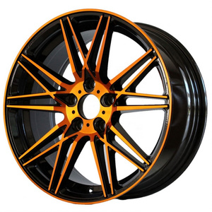 Orange Black MF Passenger Car Alloy Wheel Rims 17 18 Inch 4/5/8*100/105/108/110/112/114.35/120 Full Size High Quality