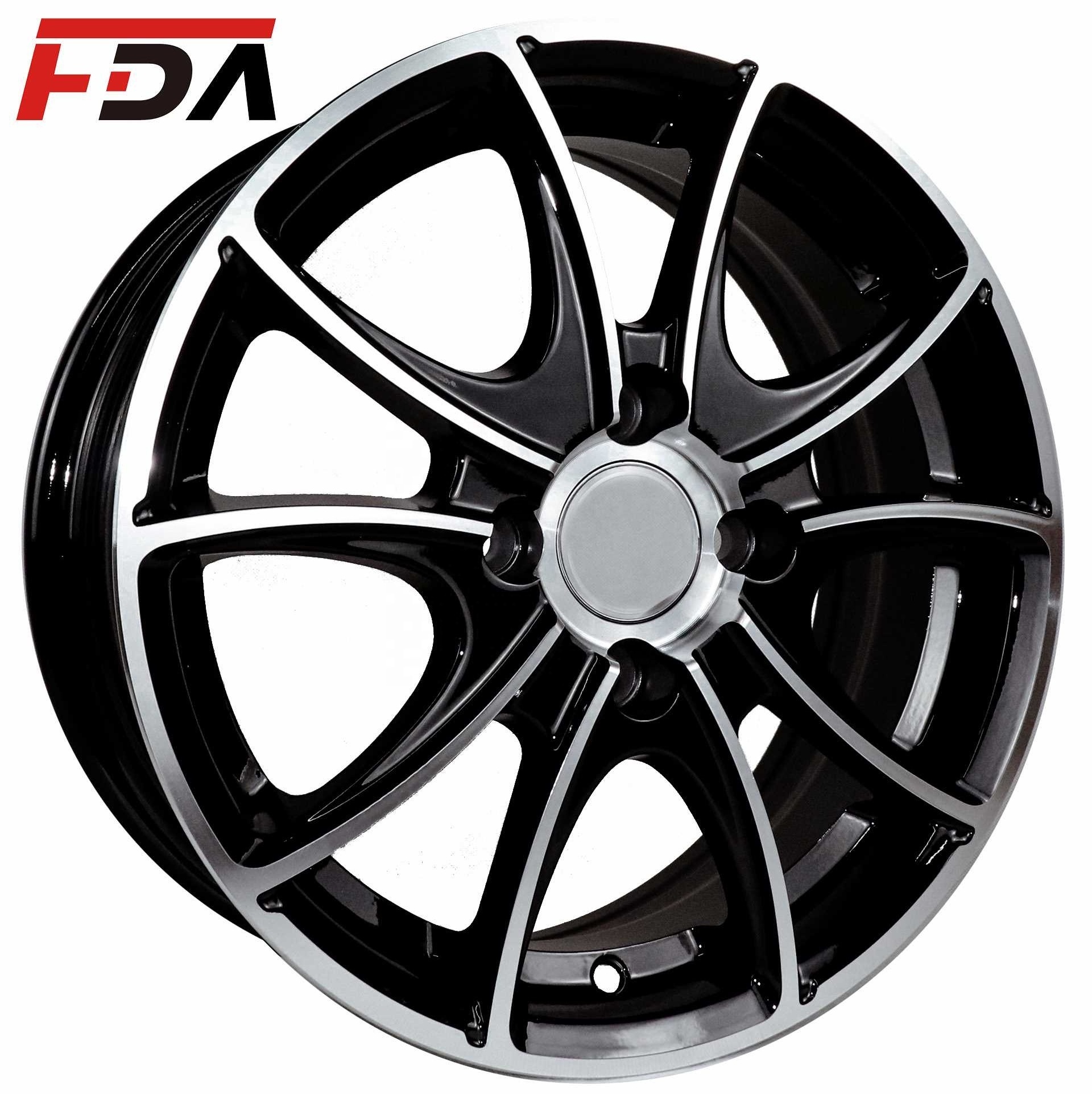 Flrocky Rodas 14 15 16 inch mag wheels 4x100 5x1143 wheel hub aluminium car alloy rims