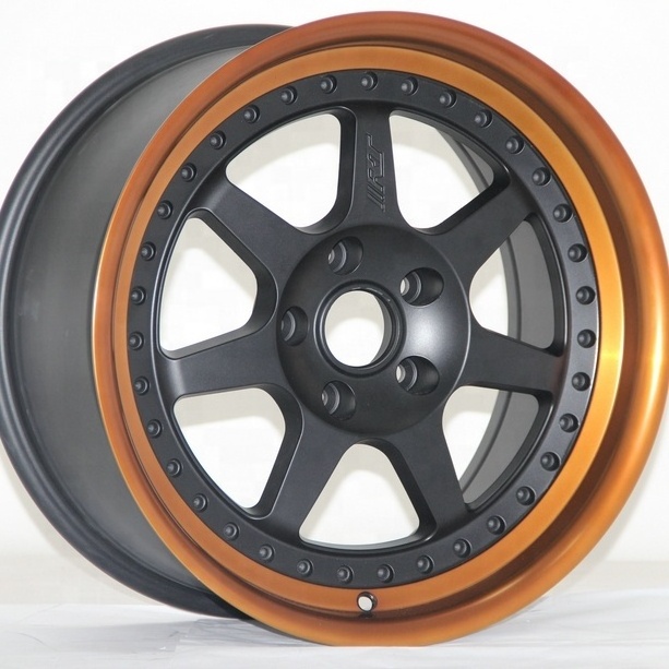 Japan 17 Inch 4 5 8 Lugs Alloy Wheel Rims Modification Passenger Car Wheels Other Wheel Rims Black Orange Jerry Huang