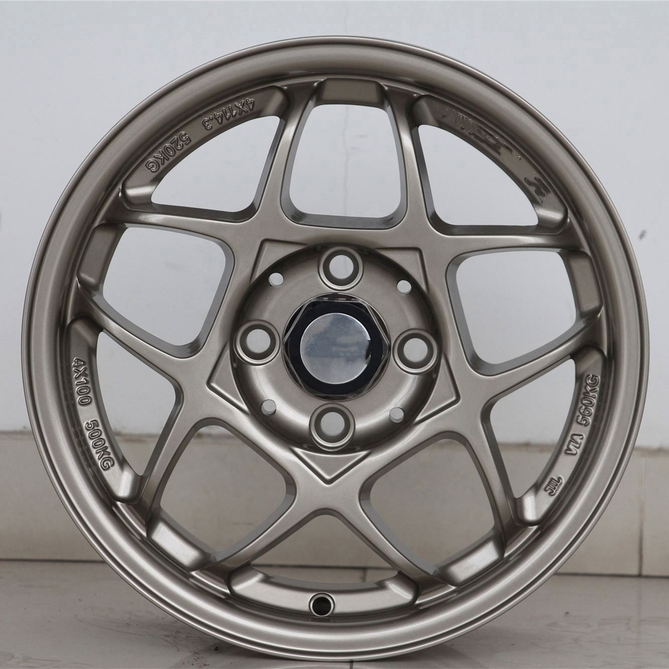 Silver Gold14 Inch 6.0J High Quality Passenger Car Alloy Wheel Rims 4*100 4*108 4*110 4*112 4*114.3 4 Lugs For SSR Firenza