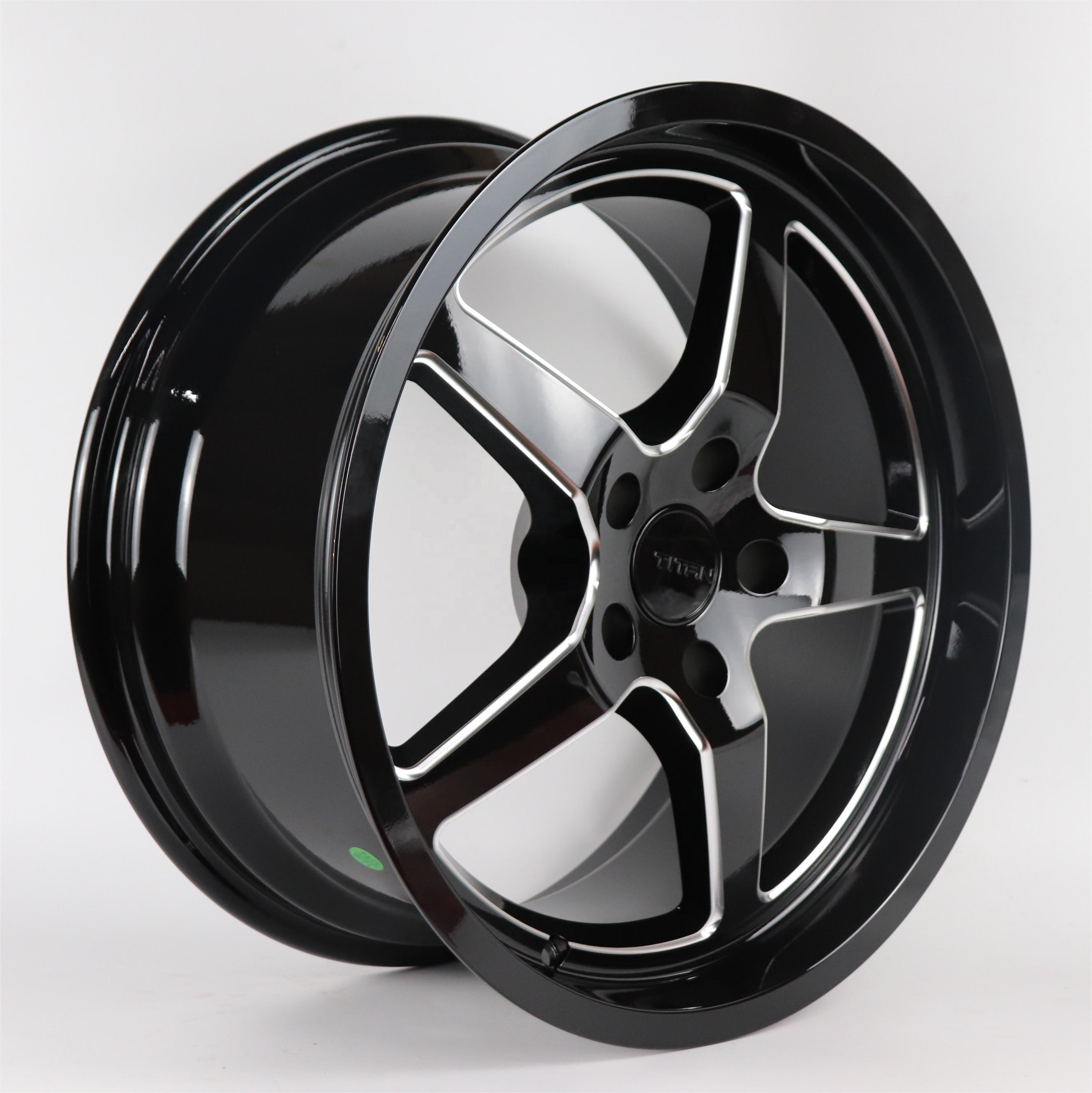 Flrocky OEM Customized passenger car cast rim 18 20 inch structure compact bright black high-quality modified rim