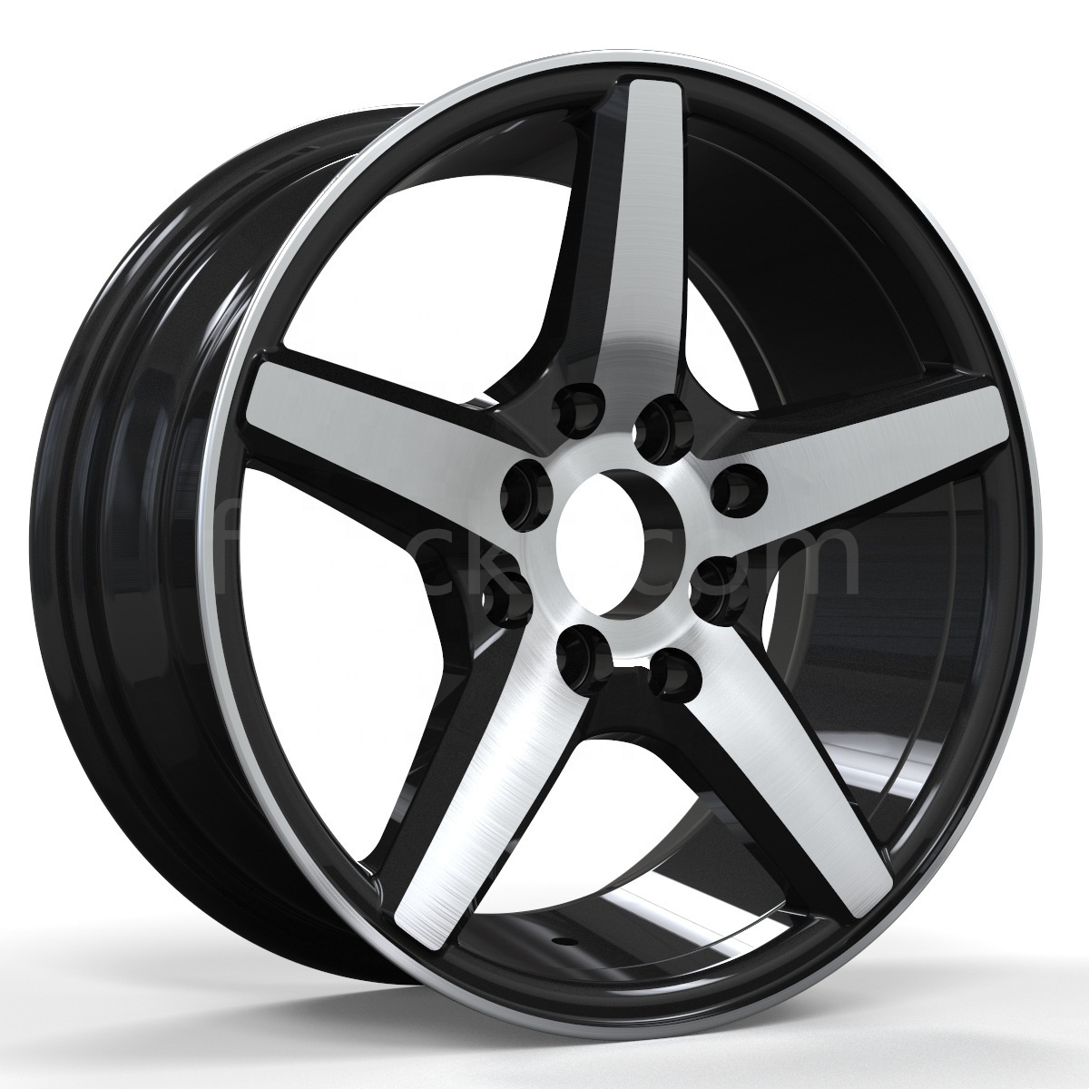 Flrocky 14 15 16 Inch Alloy Wheels CB 57.1-73.1 Wheels ET 30 Mm 4 5 Holes Hub Bore, Matt Black And Milled Words Rims