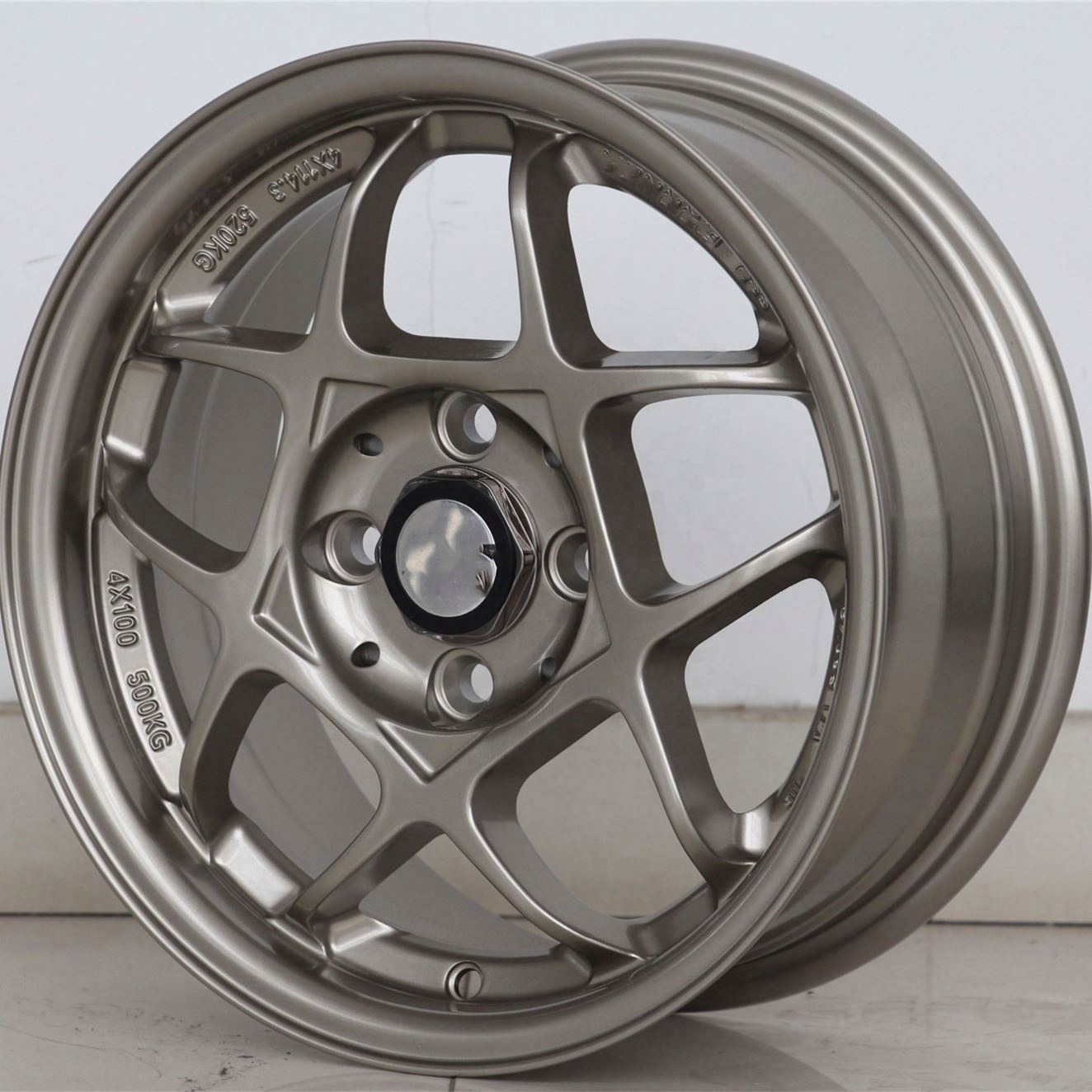 Silver Gold14 Inch 6.0J High Quality Passenger Car Alloy Wheel Rims 4*100 4*108 4*110 4*112 4*114.3 4 Lugs For SSR Firenza