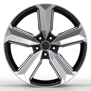 Passenger car wheels forged alloy rims 18 19 20 21 inch 5x112 gloss black polished face in stock for audi