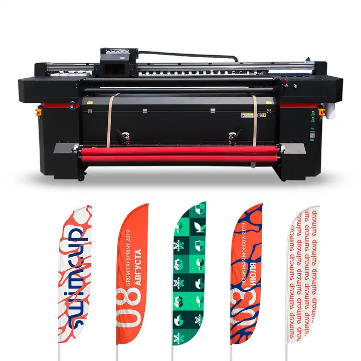 2m 4/6-Head luxury Flag Banner Printer full intelligent HD printing integrated solution of digital color printing