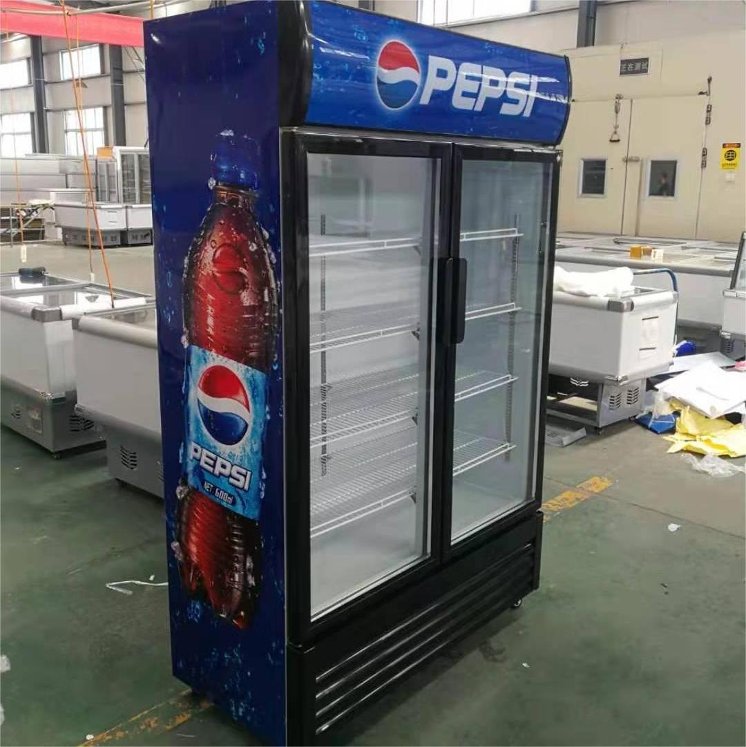 low price Pepsi beverage refrigerator with Glass Door for Beverage Display and Promotion vertical  freezer