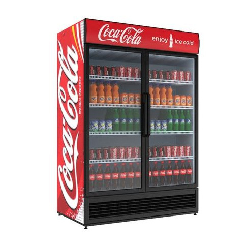 Commercial glass door mini display fridge/Energy Drink Refrigerator With LED Logo