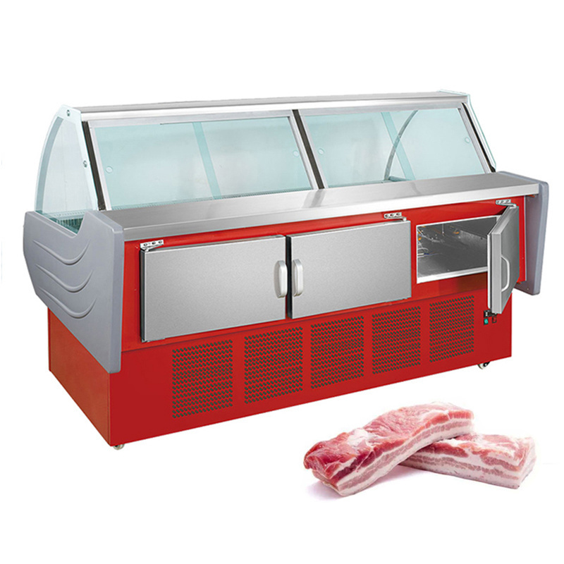 Meat Freezer Manufacturing Supermarket Fresh Meat Display Freezer