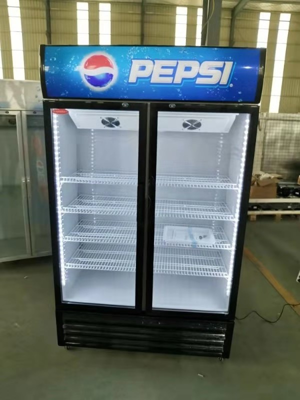 Pepsi beverage refrigerator with Glass door commercial  beverage freezer refrigeration equipment