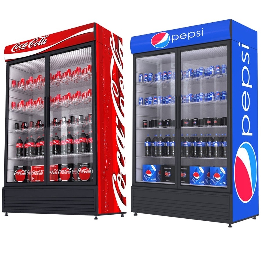 low price Pepsi beverage refrigerator with Glass Door for Beverage Display and Promotion vertical  freezer