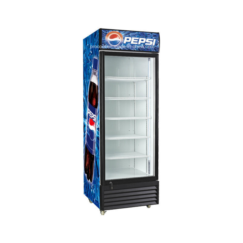 Commercial glass door mini display fridge/Energy Drink Refrigerator With LED Logo