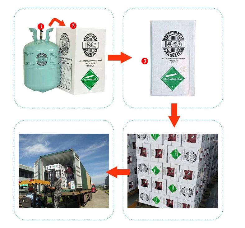 R404A Refrigerant Gas High Quality 99.9% Purity Cylinder 10.9kg Refrigerante R404a