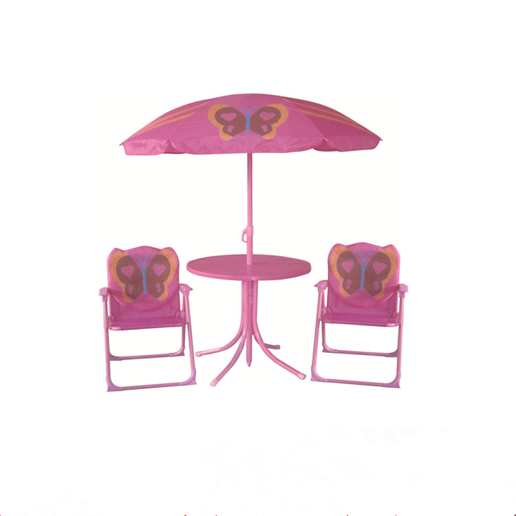 Outdoor Children Garden Picnic Table Bench with Umbrella table set folding chair Parasol Set  HMD-G-803