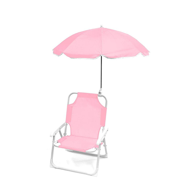 hot new design  kids folding metal frame light weight outdoor beach camping  chair with umbrella 2021