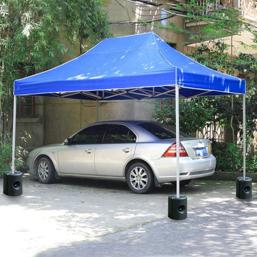 Gazebo Feet 4-Piece Gazebo Foot Stand Attachment Can Be Filled with Water for Gazebos, Garden Tents, Marquees (Black)