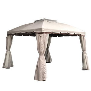 Aluminum Luxury Rome Garden Outdoor Canopy Gazebo with Privacy Curtains