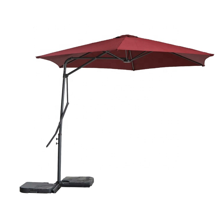 42mm steel wrench patio garden umbrella with steel cross base