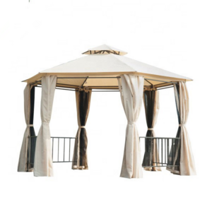 Hexagon two teried gazebo with double roof