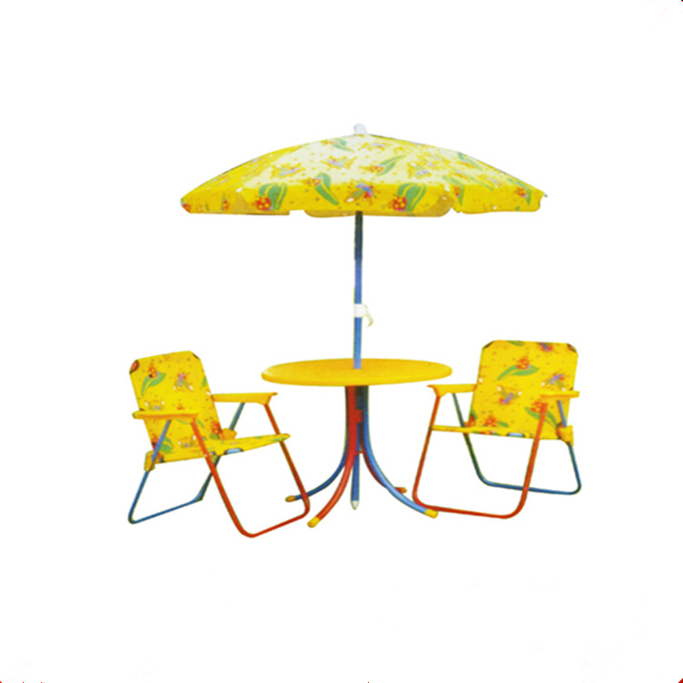 Outdoor Children Garden Picnic Table Bench with Umbrella table set folding chair Parasol Set  HMD-G-803