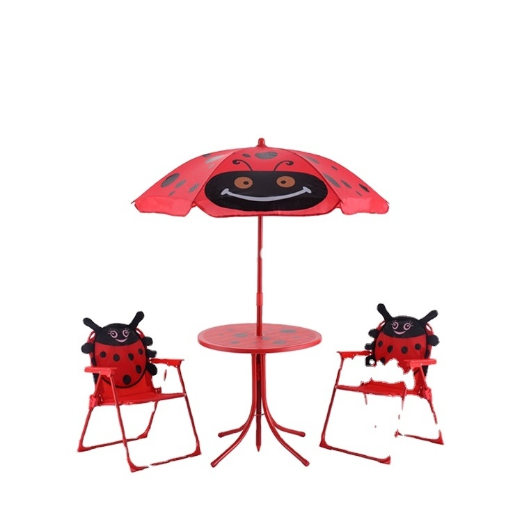 Kids Patio Set Outdoor Garden Table Chair kids Yard Furniture