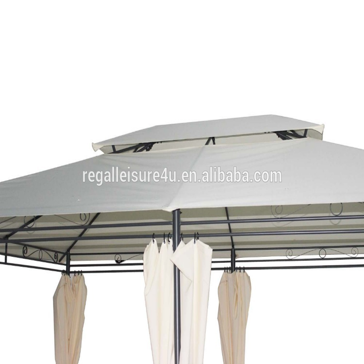 3x4M Deluxe Metal Pavilion Gazebo Awning Canopy Sun Shade Screen Shelter Garden Party Tent