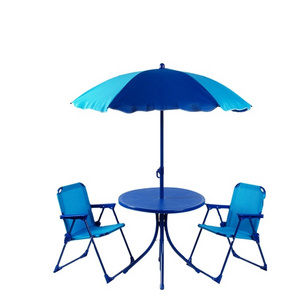 Outdoor Children Garden Picnic Table Bench with Umbrella table set folding chair Parasol Set  HMD-G-803