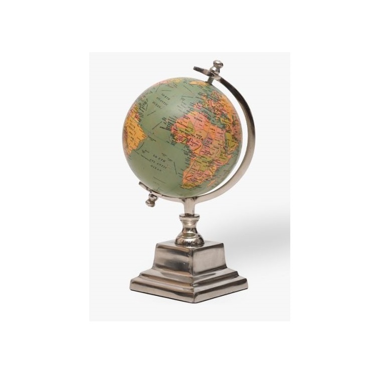 World Globe Map for Home Decoration & Office Decoration Modern Style Table Top Earth Globes Black Color Metal Frame Desktop