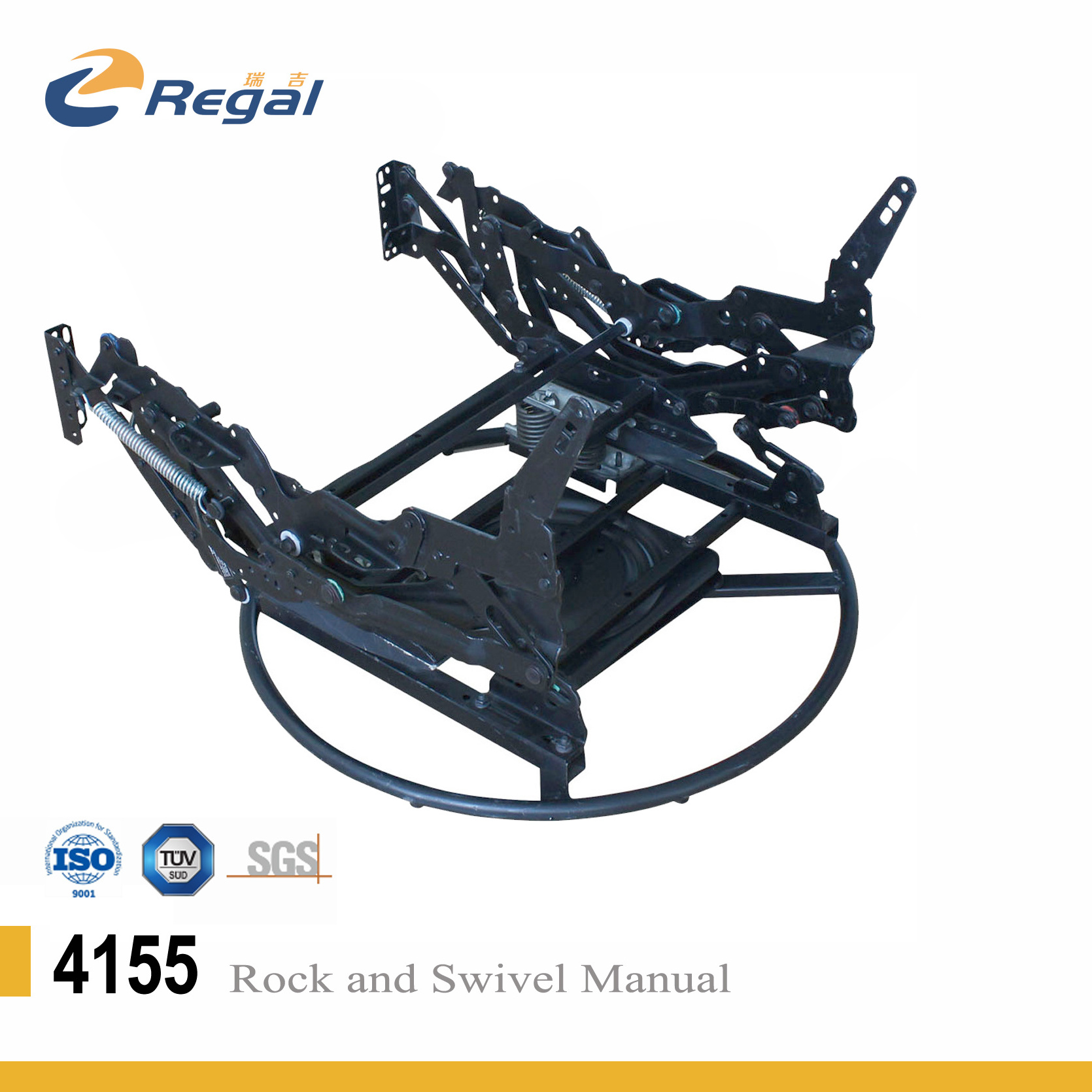 REGAL 4155 Manual Lever Rocker Rocking Deck Chair Swivel Tilt Recliner Mechanism Rotating Chair Swivel Seat Mechanism