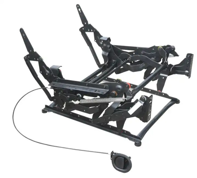 Hand-Operated 4311 Metal Frame Recliner with Adjustable Backrest and Foldable Seat Mechanism for Comfortable Seating