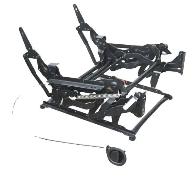 Hand-Operated 4311 Metal Frame Recliner with Adjustable Backrest and Foldable Seat Mechanism for Comfortable Seating