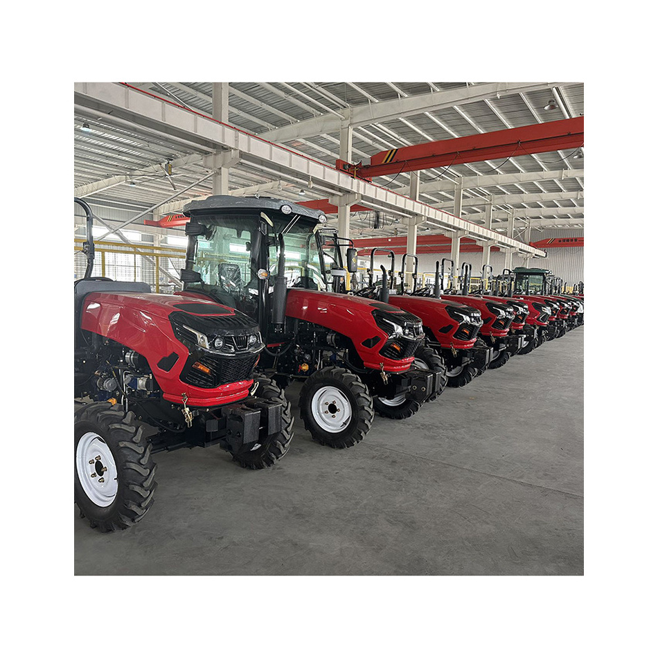 Small Mini Tractor Orchard Farm Paddy Lawn Garden 4WD Wheel Tractors Front End Loader Front Three Point Suspension Front Pto