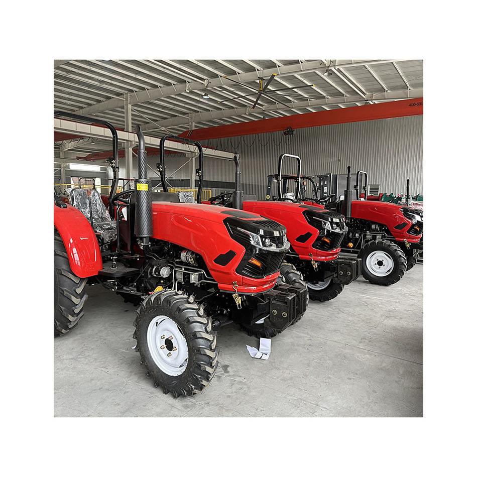 Small Mini Tractor Orchard Farm Paddy Lawn Garden 4WD Wheel Tractors Front End Loader Front Three Point Suspension Front Pto