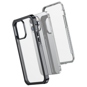 360 Full Body Protective Defend Case for iPhone 14 Pro Max Shockproof Clear Case with Tempered Glass Screen Protector