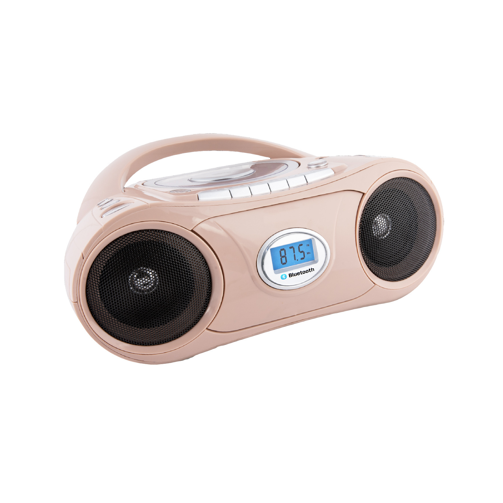 NEW Arrival BASS BOOST Boombox with handle CD Cassette Player Recorder FM Radio Antenna Rod BT Operated by Dry Batteries Speaker