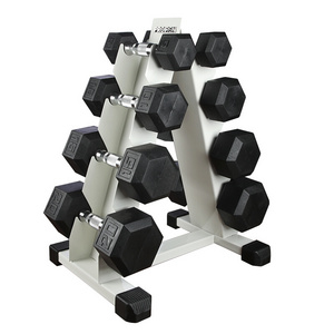 color commercial gym fitness equipment wholesale rubber hex dumbbells