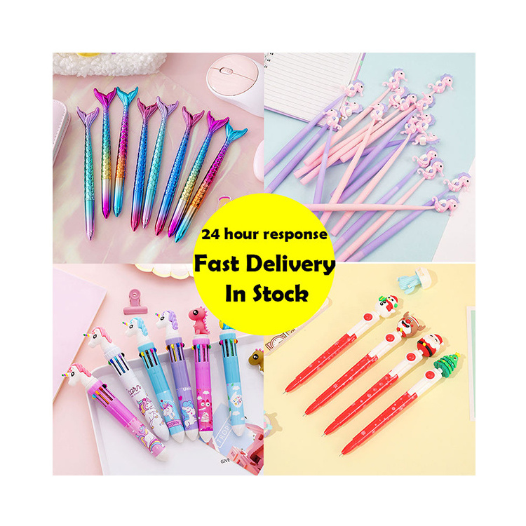 Hot Selling Promotional Korean creative Kawaii Pen 0.5mm Korean Pen Carton Cute Gel Pen Stationery Manufacturer