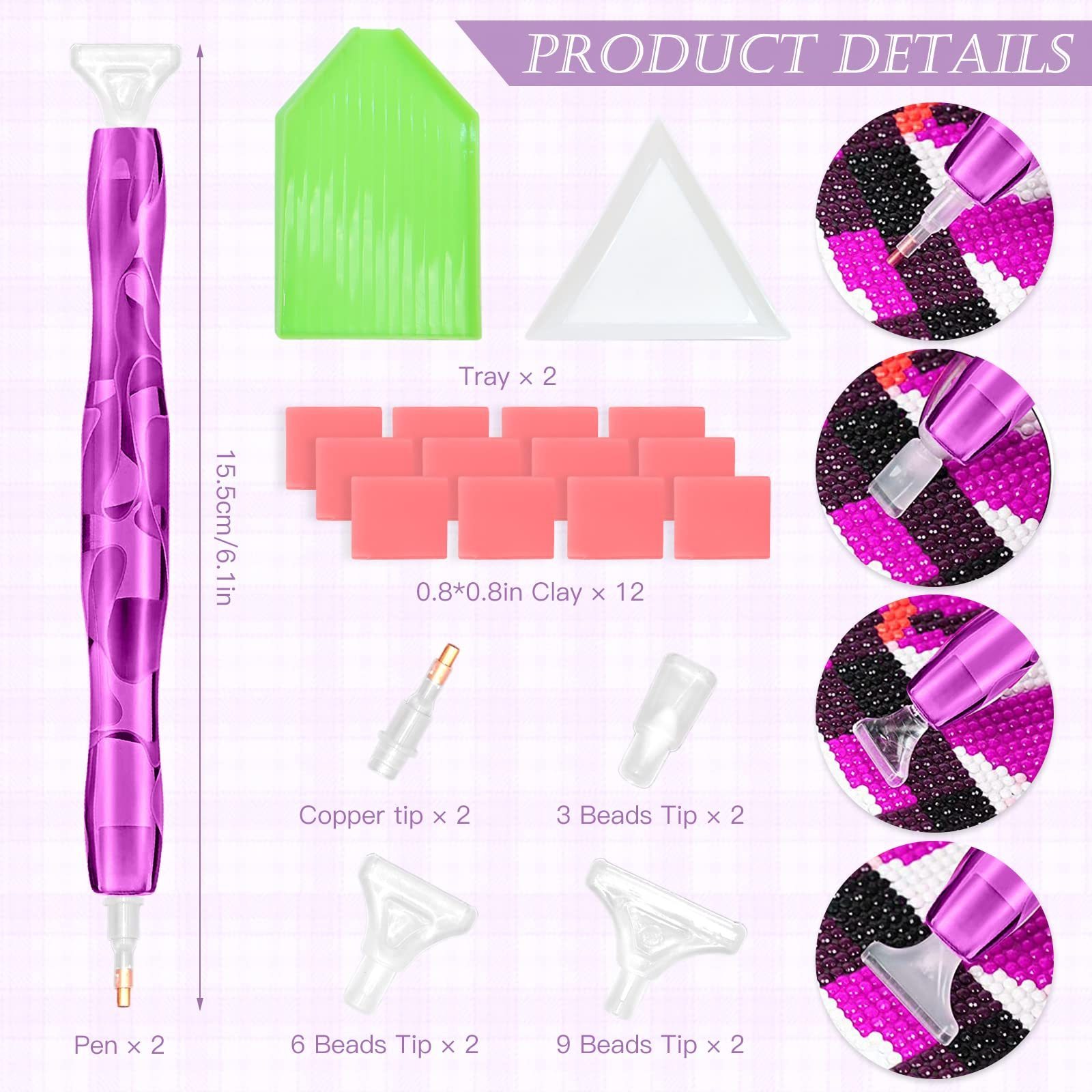 Diamond Art Pen DIY Diamond Painting Pen Kit Resin Tools and Accessories Multifunctional Point Drill Tool Diamond Pen