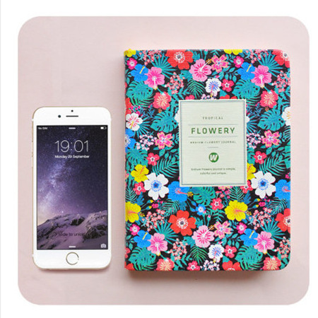 Fresh floral A5 Hardcover notepad hand book Printed planbook creative retro diary custom notebook