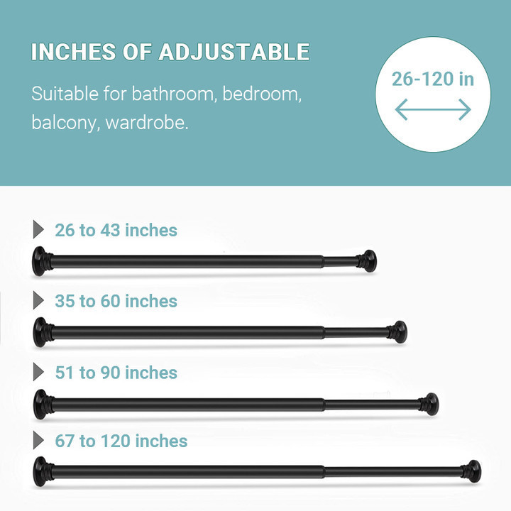 Portable adjustable telescopic shower curtain rod wholesale