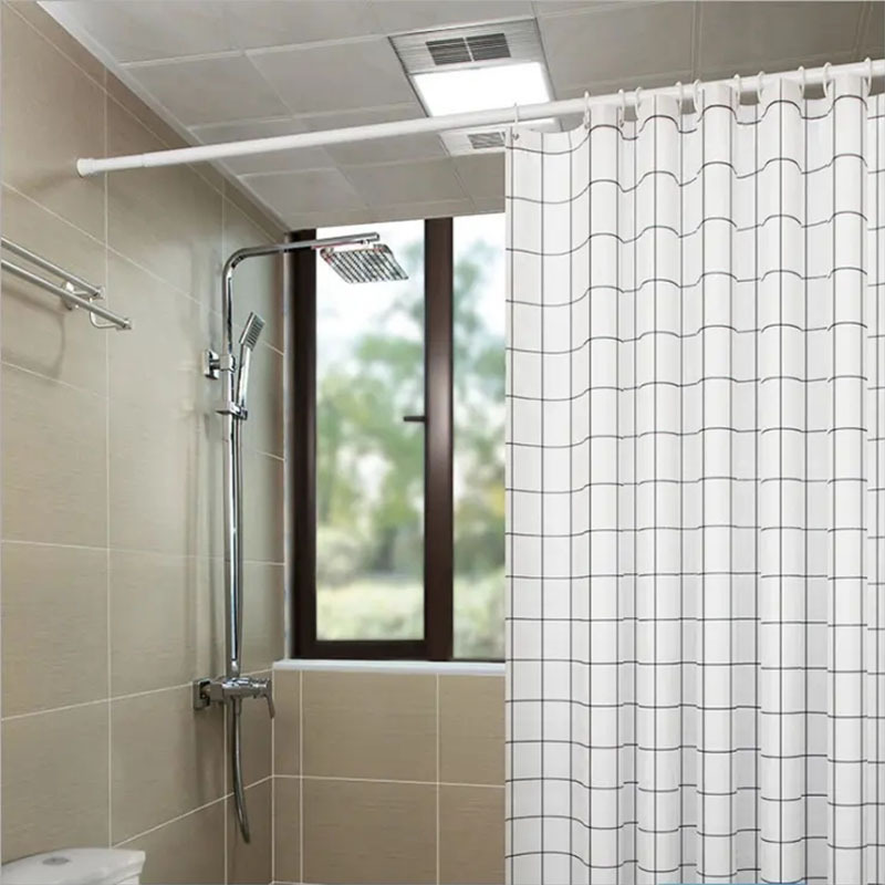 Aluminum extendable shower curtain rail towel poles bathroom rod adjustable hanging clothes drying rod telescopic curtain rod