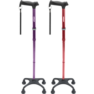 Rehand Height Adjustable Walking Canes Heavy Duty Walking Sticks Bariatric Quad Cane for Elderly Adults